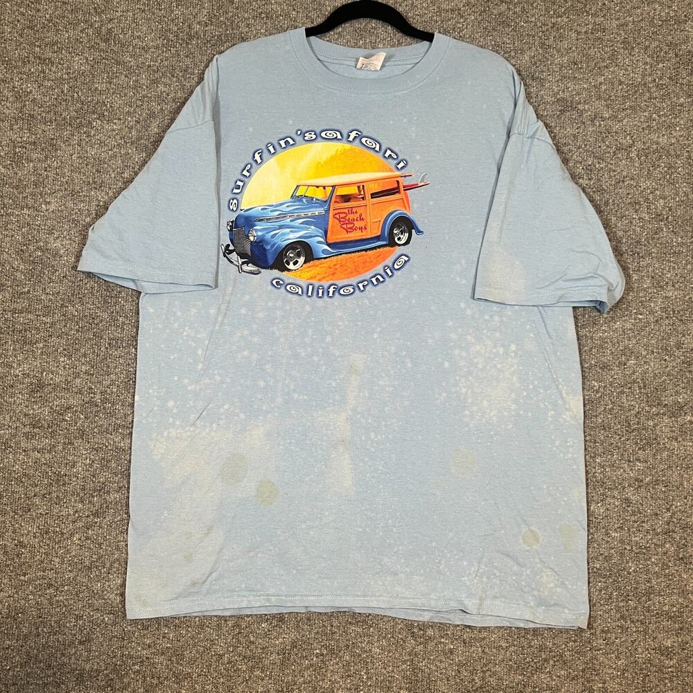 The Beach Boys Shirt Mens 2X XXL Blue Crewneck Tshirt 1999 Vintage Pop Music USA